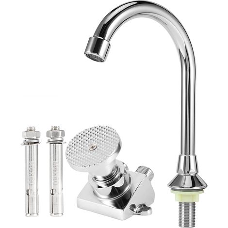 Ensemble de robinetterie de lavabo à pédale en cuivre, filetage G1/2 po, pour laboratoire hospitalier. (1/5)