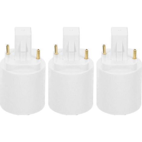 Lot de 3 adaptateurs de douille G23 vers E27/E26/E14 : douille flexible de remplacement pour luminaires – Installation facile – Culot à 2 broches pour éclairage domestique (1/3)