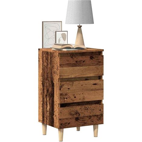 Nachttisch Altholz-Optik 40x35x69 cm Holzwerkstoff
