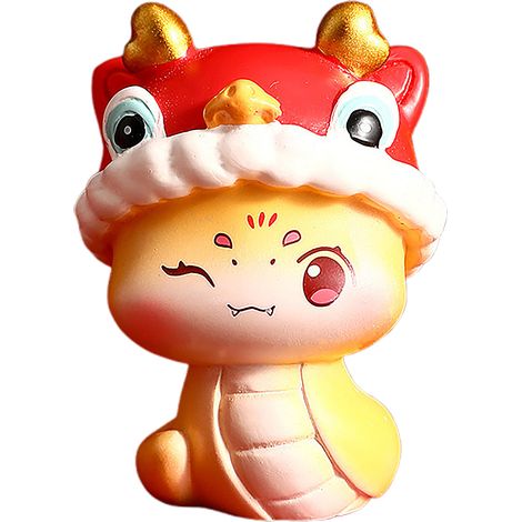 Figurine Snake Miniature Blessing - Ornament Décor Bureau Motivant Healing Année du Serpent (Pieds Serpent Symbolisant Encouragement) (1/2)