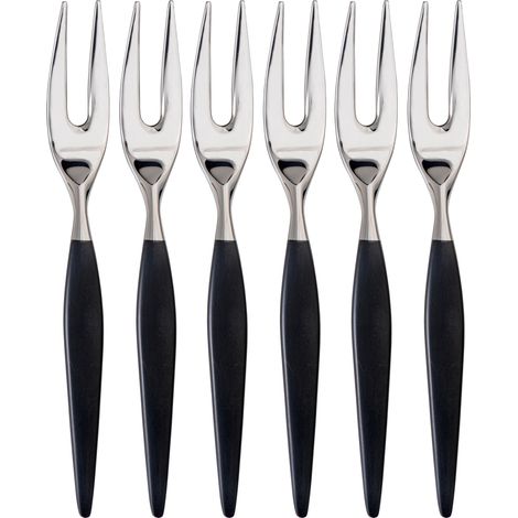 Set 6 Forchette in PVD e Acciaio Inox Magnolia Nero (1/2)
