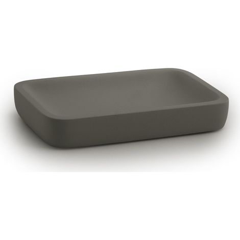 Portasapone In Resina Gun Metal Matt Da Appoggio  Yucca