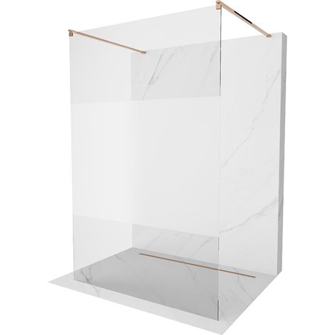 Mexen Kioto paroi de douche autoportante 140 x 200 cm, transparent/Gelée 8 mm, Or rose - 800-140-002-60-35 (1/5)