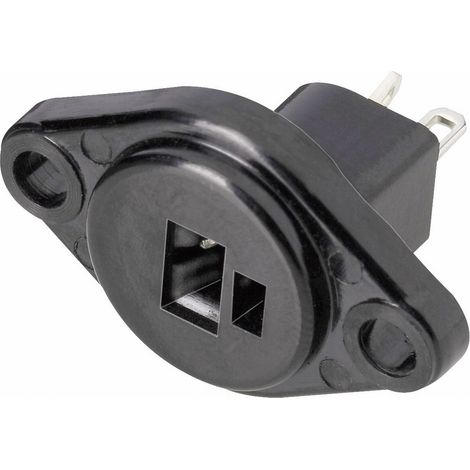 BKL Electronic 0205012 Lautsprecher-Steckverbinder Flanschbuchse, Kontakte gerade Polzahl: 2 Schwar