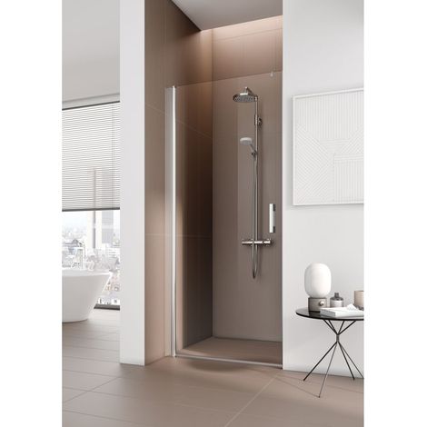 Kermi Porte battante Pega 1TR 1000x 1850 BV : 980-1005 SIHG verre trempé transparent (1/3)