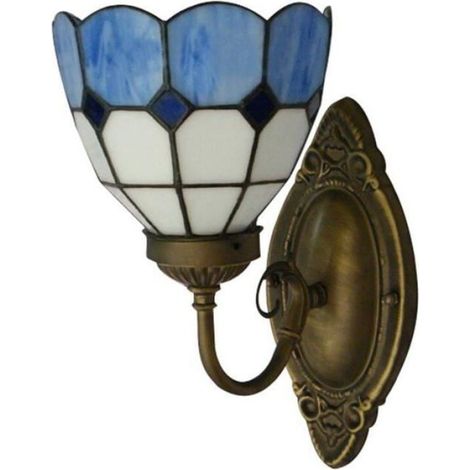 Applique Murale - - Rétro - Abat-jour en verre - Culot E27 (max 40W) - Intérieur, LED compatible (1/3)