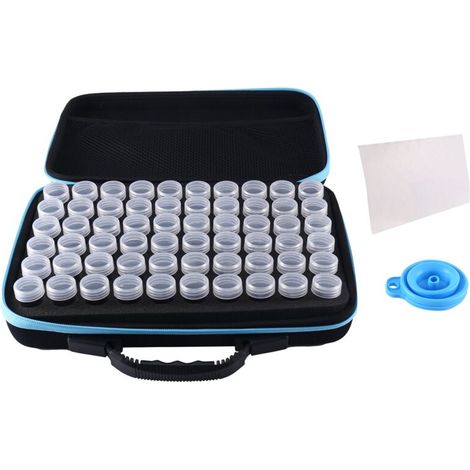 Organisateur Stockage Graines à 60 Emplacements, BoîTe de Rangement Robuste pour avec Sac Fermeture éClair et éTiquettes Autocollantes (Graines Non Incluses)