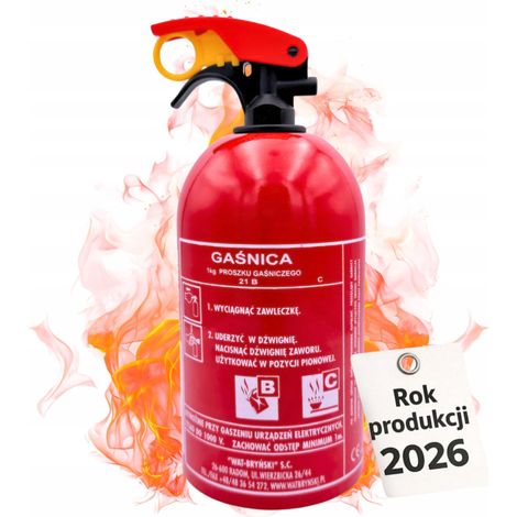 Extintor de polvo para automóviles, 1 kg, 5 años de producción, año 2026. (1/5)