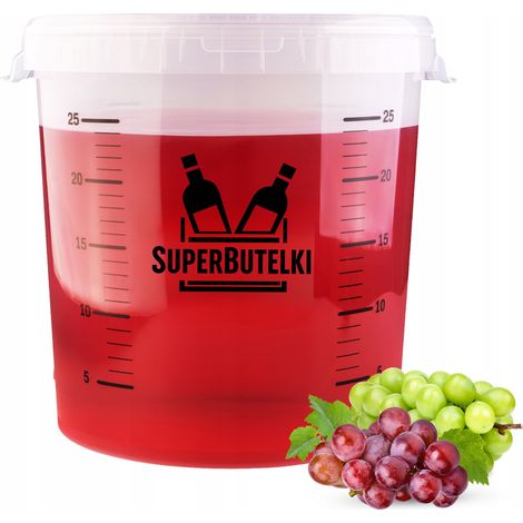 Contenitore per fermentazione da 30 litri con coperchio trasparente