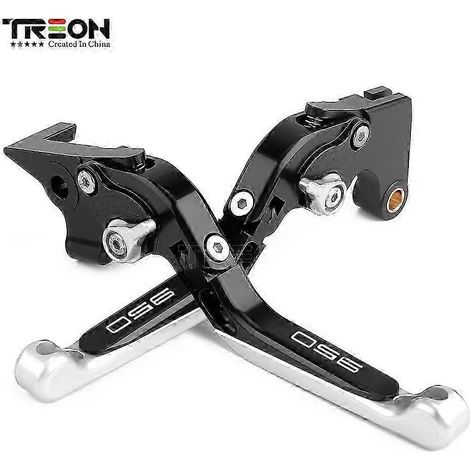 Accessoires pour motos Suzuki GSX-S950 GXS-S950 GSXS 950 2021-2022 : leviers de frein et d'embrayage pliables et extensibles CNC pour guidon (noir et argent). (1/5)