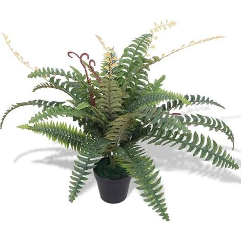 Plante artificielle en pot, fougère, 60 cm, verte (1/3)