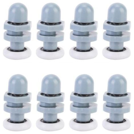 8 Stk. Türläufer für Duschkabinen aus strapazierfähigem Kunststoff, Gleitschiene, Lagerung, Bad, Glas, für Ersatzteile (20 mm) (1/5)
