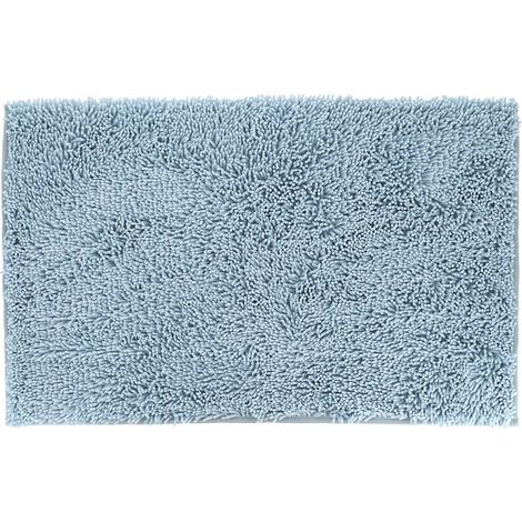 Tappeto piccolo in microfibra ciniglia 50x80 cm - azzurro - Tendance