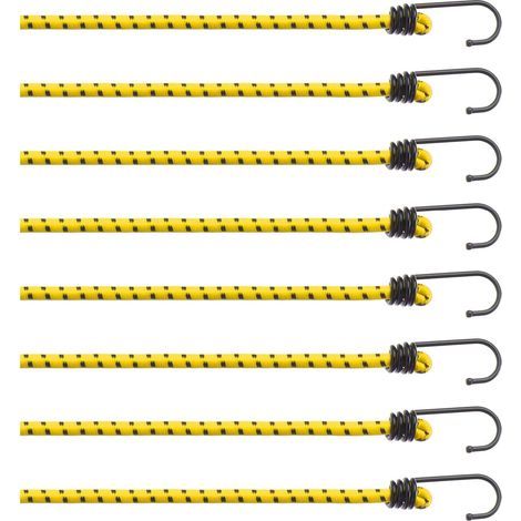 Set di 10 tenditori per bagagli in gomma con ganci e cinghie elastiche per il fissaggio della cinghia di tensione (1/5)