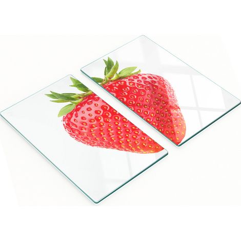 Planches à découper décoratives multifonctionnelles pour la cuisine, couleur fraise durcie, 2 x 30 x 52 cm (1/5)