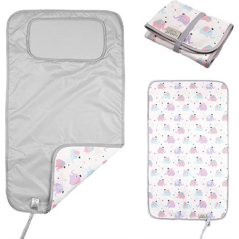 Hamur Home Matelas a Langer de Voyage 40 X 70 Cm Pliable Tapis à Langer pour Bébé - Kit de Voyage Portable Couche Changer Tapis Leger (1/5)