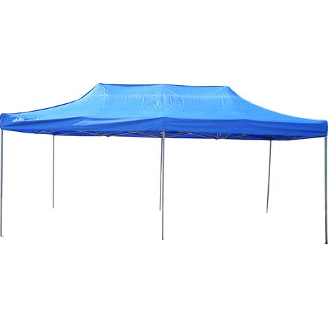 Gazebo padiglione 3x6 m blu, pieghevole, altezza regolabile Breckner Germany (1/5)