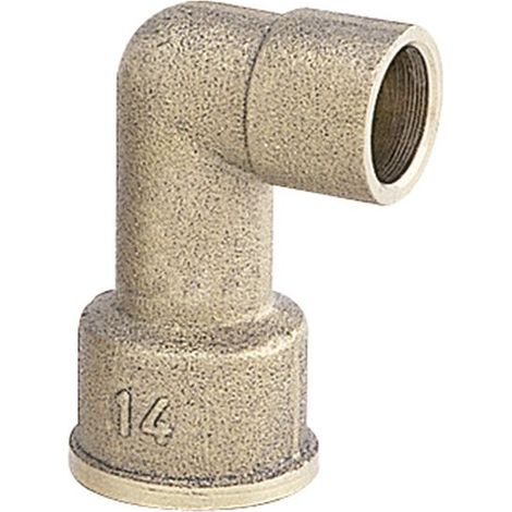Coude fer/cuivre long à souder Femelle Ø14-3/8"