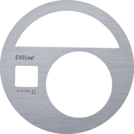 EVOline Circle80 Dekorblende Edelstahl-Effekt (1/2)