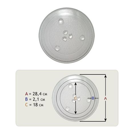 Plateau tournant diametre 280 mm 49PM010 pour Micro-ondes DAEWOO, NEFF, PANASONIC, SIEMENS