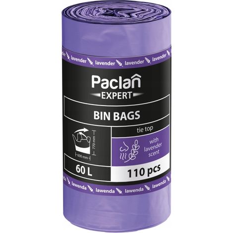 991419 Paclan Multitop-Taschen 60 l 110 Stück Lavendel