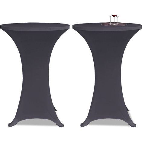 Mantel extensible 2 piezas Ø70 cm Antracita DEC022378