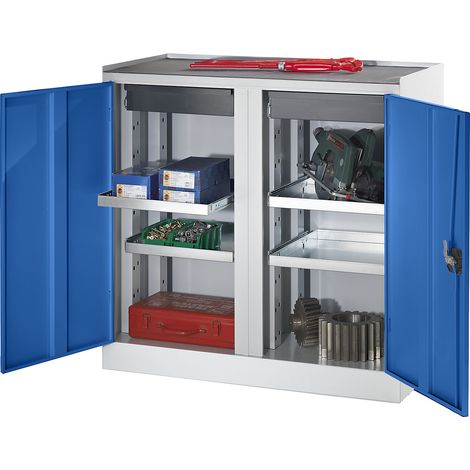 eurokraft pro, Armoire à outils, 2 tiroirs, 4 tablettes, 1 (1/5)