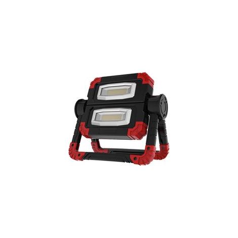 Projecteur LED rechargeable avec 2 faisceaux COB, 3 modes d’éclairage, 20 W, batterie externe 5000 mAh, projecteur de chantier pliable avec rotation à 360°, idéal pour le camping, les réparations et l (1/2)