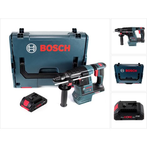 Bosch Professional GBH 18 V-26 Marteau perforateur sans-fil SDS-plus + Coffret de transport L-Boxx + Batterie ProCORE GBA 18 V 4,0 Ah - sans Chargeur (1/4)