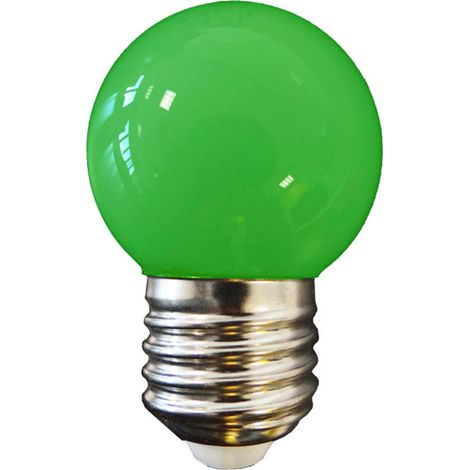 Bombilla esferica led e27 1 w 80 lm luz verde ø45 x 69 mm (1/3)