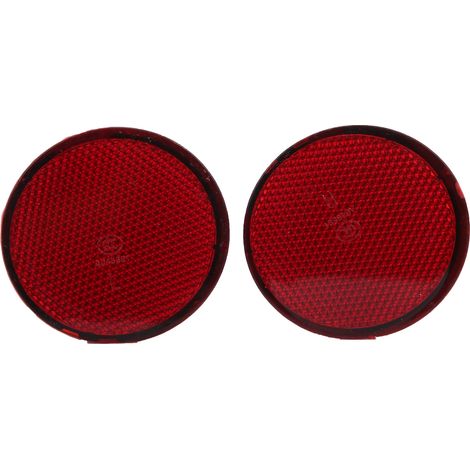 2x Réflecteurs Arrière Ronds Rouges pour Feux de Bumper Auto Tuning Compatibles Nissan Qashqai 2007-2015 (1/5)