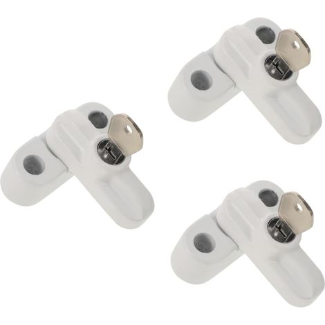 Lot De 3 Verrous De Fenêtre En Forme De T Verrous De Châssis Portables Amovibles À L'Intérieur Verrou De Fenêtre À Double Vitrage Kit De Verrouillage De Fenêtre Pour