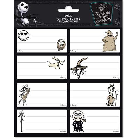 Etiquetas adhesivas Pesadilla Antes de Navidad Disney