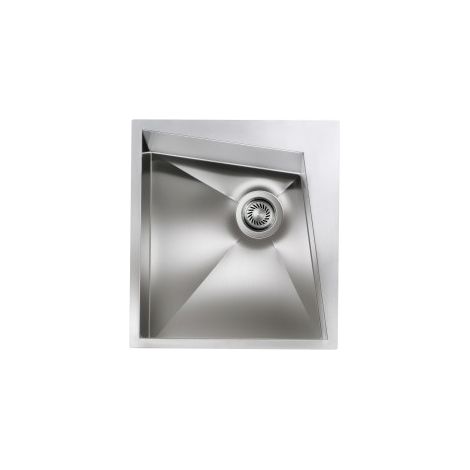 CM 012860.D2.01.2033 SPACE Lavello da Incasso 1 Vasca Semifilo Slim Acciaio Inox Satinato Versione Destra colore Inox (1/5)