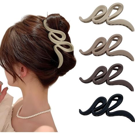 4 PièCes Pince Cheveux Femme,Grosse Pince Cheveux,Pince à Cheveux (1/5)
