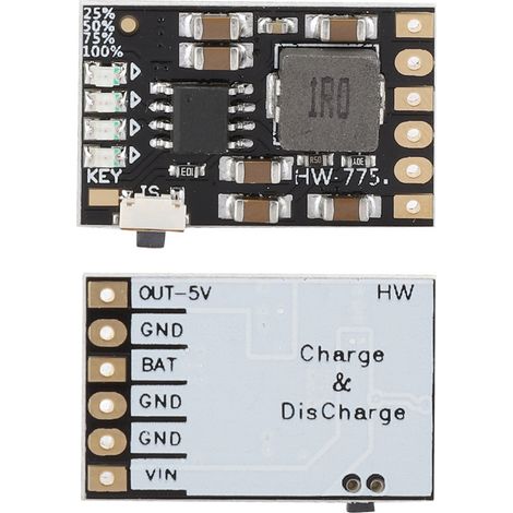 Module de Batterie Lipo 5V 2A avec Carte de Charge et Protection Boost - 5 Pièces (1/4)