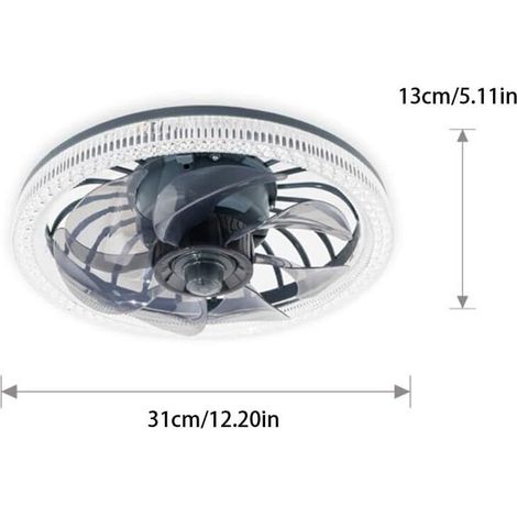 Mit Fernbedienung und einstellbarer Intensität des Hängeventilators, drei einstellbaren Lichtfarben und einer Helligkeitsregelung von 3000 K bis 6000 K, geeignet für Schlafzimmer, Küche, Wohnzimmer un (1/5)