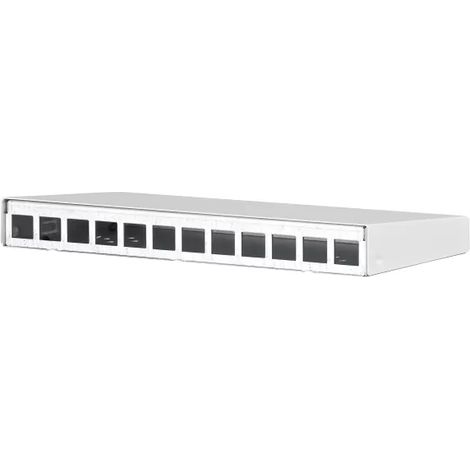 Metz Connect Keystone AP-Gehäuse 12 Port reinweiß, unbestückt 130861-1202KE (1/2)