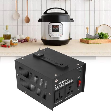ST-1500VA Aufwärtstransformator, 110 V auf 220 V / 220 V auf 110 V, Standard-Eurostecker, 110 V–120 V / 220 V–240 V (1/5)