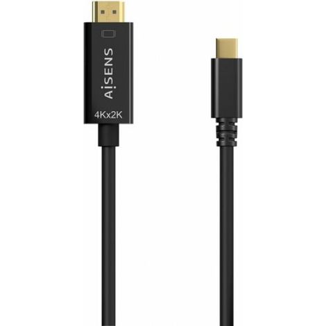 cavo convertitore 4k hdmi aisens a109-0623/ usb type-c maschio - hdmi maschio/ 0,8 m/ nero (1/3)