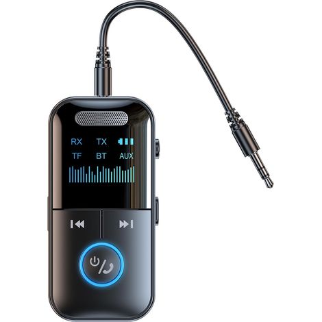 Trasmettitore/ricevitore audio Bluetooth 5.4, adattatore trasmettitore wireless 4-combo 1, adattatore AUX per aerei, auto, laptop, radio, TV (1/5)