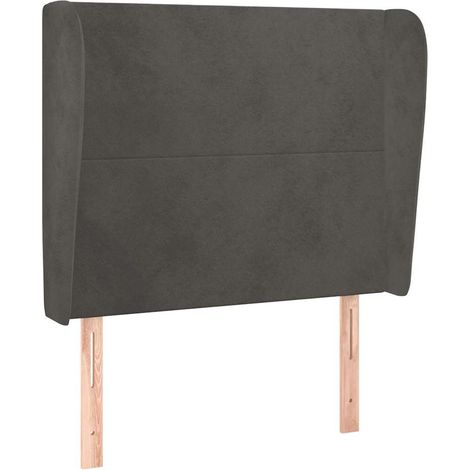 Maison Exclusive - Kopfteil mit Ohren Dunkelgrau 103x23x118/128 c (1/5)