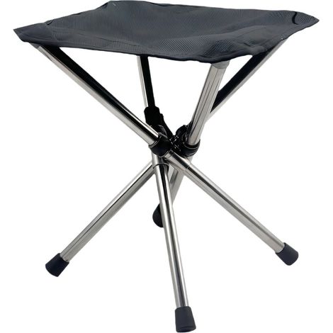 tabouret extensible et pliable exterieur portable en acier inoxydable pour camping et peche grande taille (1/2)
