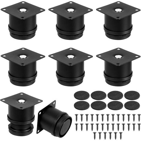 8 Pièces Pied de Meuble Reglable 5 cm, Pieds de Meuble pour Armoire Canapé (1/5)