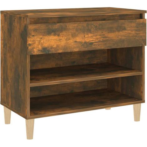 Scarpiera Mobile per scarpe Rovere Fumo 70x36x60 cm in Legno Multistrato (1/5)