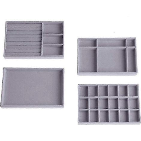 Boîte de rangement empilable pour bijoux Rangement gain de place pour boucles d'oreilles et colliers (1/5)