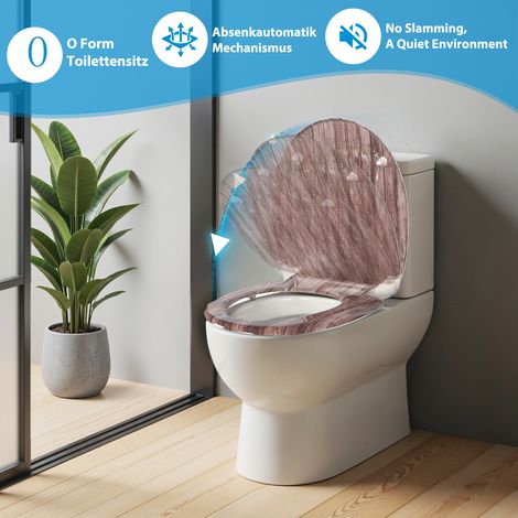 Abattant WC ovale en duroplast avec mécanisme de fermeture freinée (1/5)