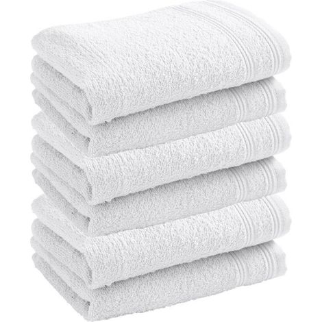 Serviette invité - COTON PUR - Spa Neige - 30 x 50 cm - 400 g/m² - Lot de 24 (1/5)