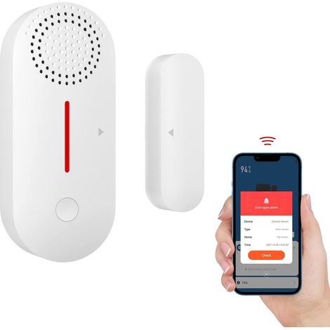 Alarme de Porte et Fenêtre WiFi, 100dB Sirène, Volume Réglable, Alarme Maison sans Fil (1/5)