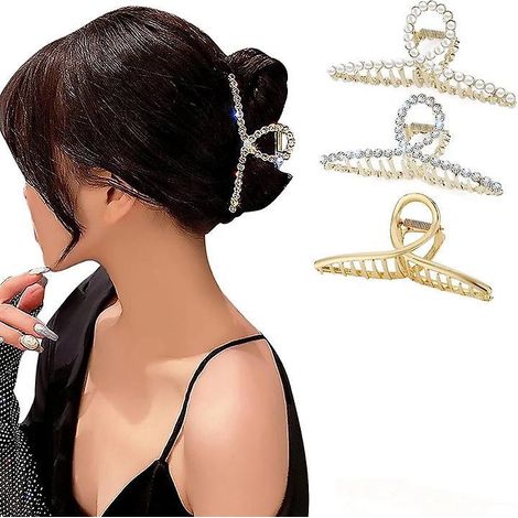 Lot De 3 Pinces Cheveux Flexibles En Mtal Dor Antidrapantes, Pour Femmes Filles (1/5)